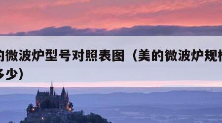 美的微波炉型号对照表图（美的微波炉规格尺寸多少）