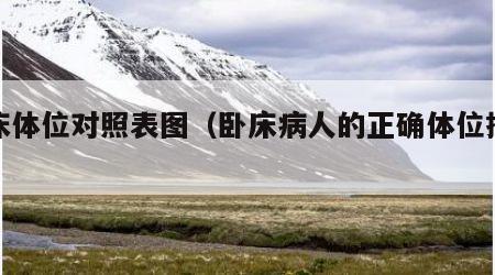 卧床体位对照表图（卧床病人的正确体位摆放）