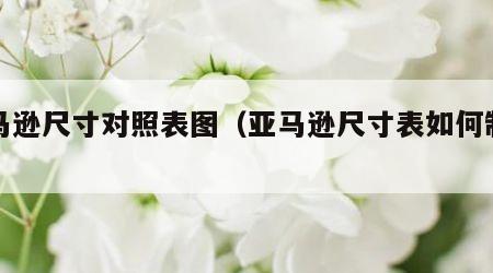 亚马逊尺寸对照表图（亚马逊尺寸表如何制作）