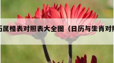 日历属相表对照表大全图（日历与生肖对照表）