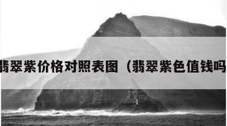 翡翠紫价格对照表图（翡翠紫色值钱吗）