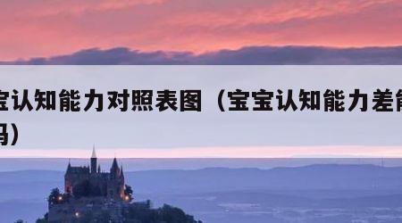 宝宝认知能力对照表图（宝宝认知能力差能恢复吗）