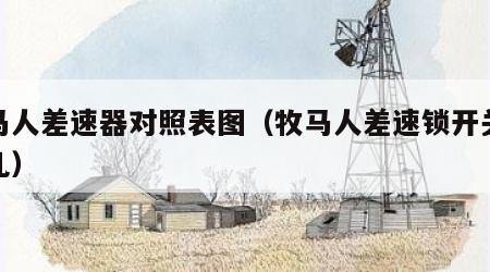 牧马人差速器对照表图（牧马人差速锁开关在哪儿）