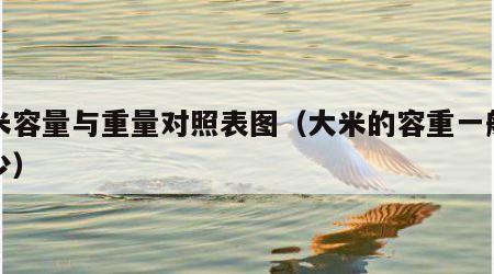 大米容量与重量对照表图（大米的容重一般是多少）