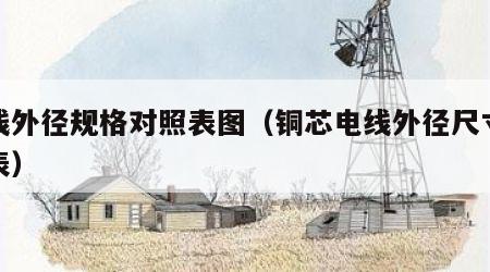 铜线外径规格对照表图（铜芯电线外径尺寸对照表）