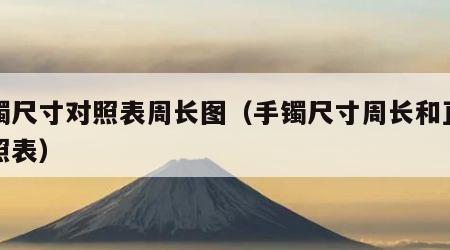 手镯尺寸对照表周长图（手镯尺寸周长和直径对照表）