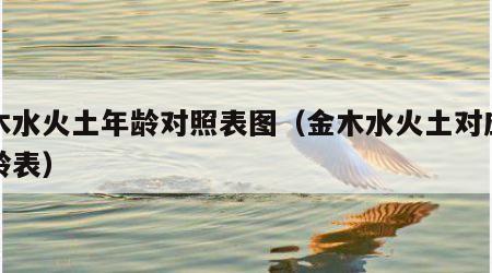 金木水火土年龄对照表图（金木水火土对应的年龄表）
