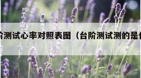 台阶测试心率对照表图（台阶测试测的是什么）