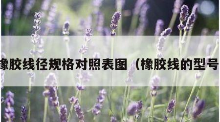 橡胶线径规格对照表图（橡胶线的型号）