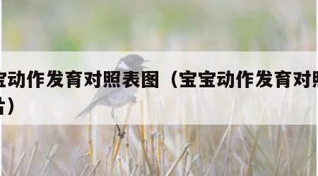 宝宝动作发育对照表图（宝宝动作发育对照表图片）
