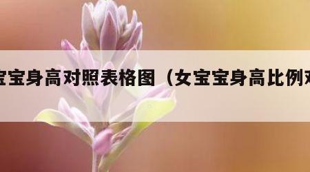 女宝宝身高对照表格图（女宝宝身高比例对照表）