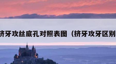 挤牙攻丝底孔对照表图（挤牙攻牙区别）