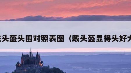 戴头盔头围对照表图（戴头盔显得头好大）