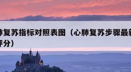 心肺复苏指标对照表图（心肺复苏步骤最新标准评分）
