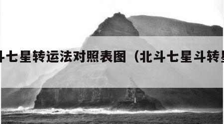 北斗七星转运法对照表图（北斗七星斗转星移法）