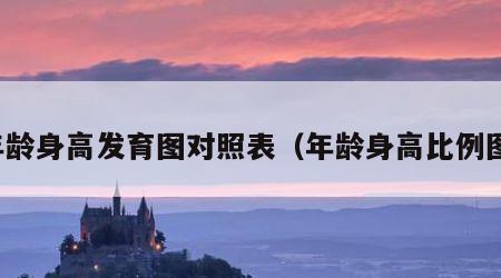 年龄身高发育图对照表（年龄身高比例图）