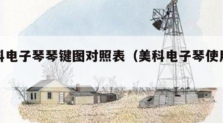 美科电子琴琴键图对照表（美科电子琴使用教程）