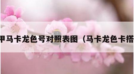 美甲马卡龙色号对照表图（马卡龙色卡搭配）