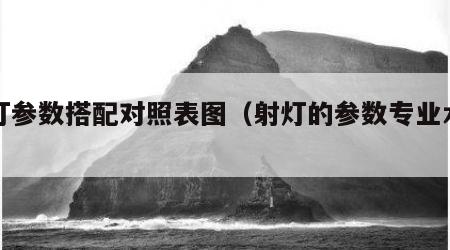 射灯参数搭配对照表图（射灯的参数专业术语）