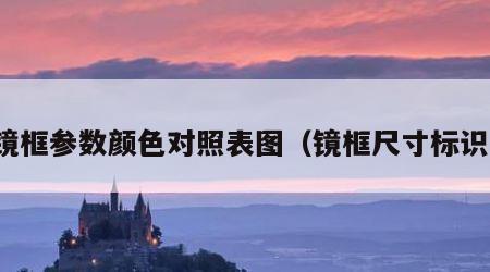 镜框参数颜色对照表图（镜框尺寸标识）
