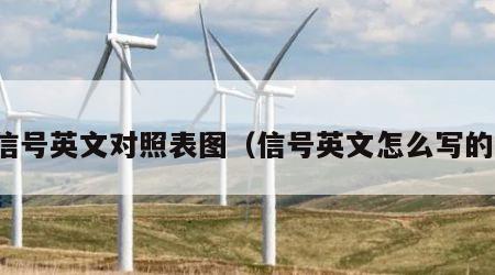 信号英文对照表图（信号英文怎么写的）