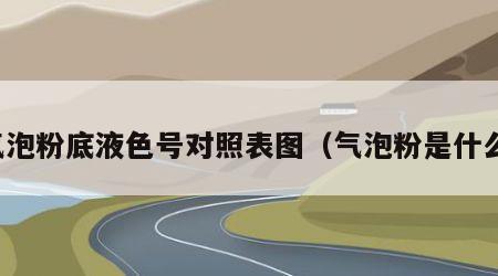 气泡粉底液色号对照表图（气泡粉是什么）