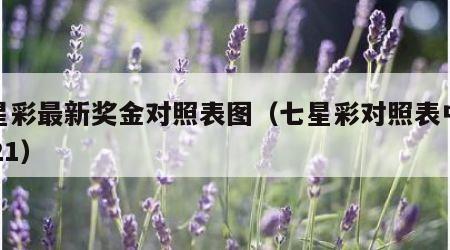 七星彩最新奖金对照表图（七星彩对照表中奖2021）