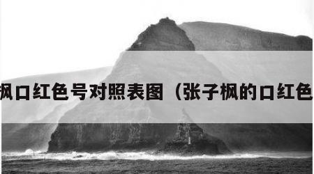 子枫口红色号对照表图（张子枫的口红色号）
