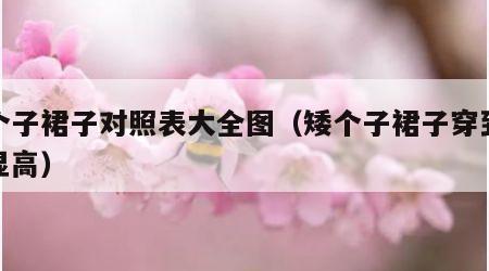 矮个子裙子对照表大全图（矮个子裙子穿到哪里显高）