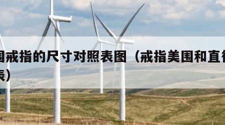 美围戒指的尺寸对照表图（戒指美围和直径对照表）