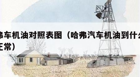 哈弗车机油对照表图（哈弗汽车机油到什么位置正常）