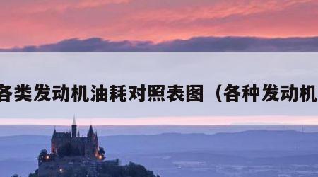 各类发动机油耗对照表图（各种发动机）