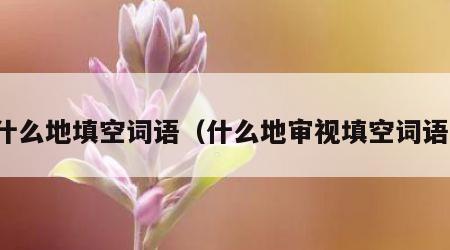 什么地填空词语（什么地审视填空词语）