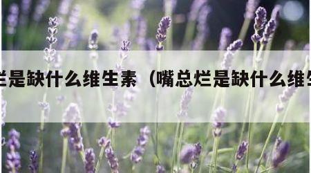 嘴烂是缺什么维生素（嘴总烂是缺什么维生素）