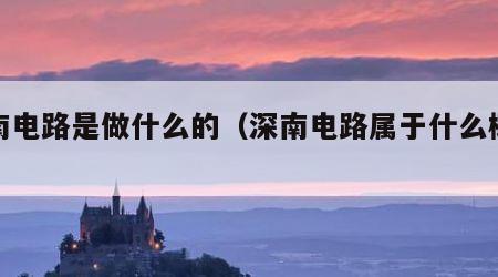 深南电路是做什么的（深南电路属于什么概念）