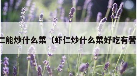 虾仁能炒什么菜（虾仁炒什么菜好吃有营养）