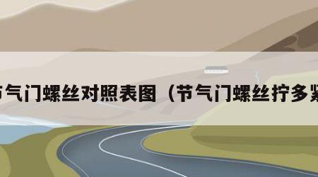 节气门螺丝对照表图（节气门螺丝拧多紧）