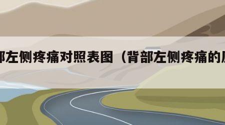背部左侧疼痛对照表图（背部左侧疼痛的原因）