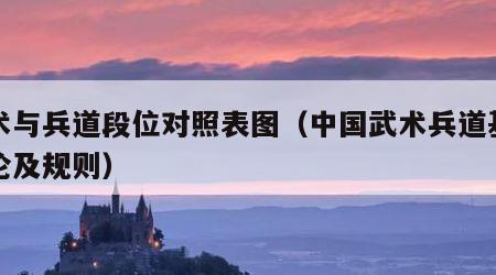 武术与兵道段位对照表图（中国武术兵道基础理论及规则）