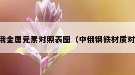 中俄金属元素对照表图（中俄钢铁材质对照）