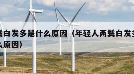 两鬓白发多是什么原因（年轻人两鬓白发多是什么原因）
