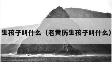 生孩子叫什么（老黄历生孩子叫什么）