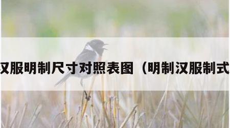 汉服明制尺寸对照表图（明制汉服制式）