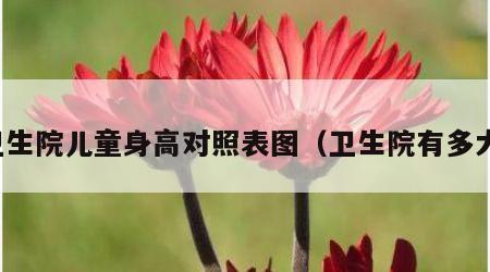卫生院儿童身高对照表图（卫生院有多大）