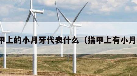 指甲上的小月牙代表什么（指甲上有小月牙）