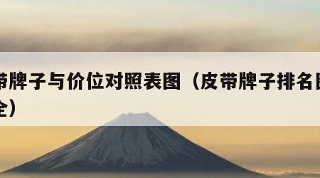 皮带牌子与价位对照表图（皮带牌子排名图片大全）