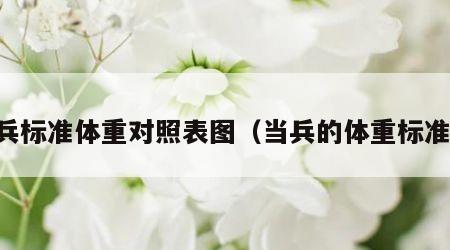 当兵标准体重对照表图（当兵的体重标准图）