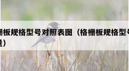 格栅板规格型号对照表图（格栅板规格型号及重量）