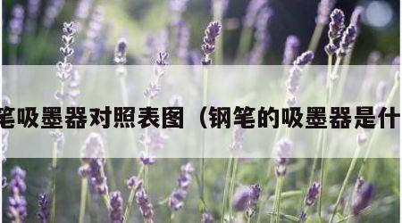 钢笔吸墨器对照表图（钢笔的吸墨器是什么）