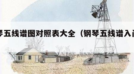 钢琴五线谱图对照表大全（钢琴五线谱入门图解）